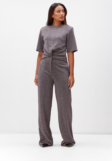 DANTE6 Pantalon large NOEMIA LUREX PANTS Anthracite - large