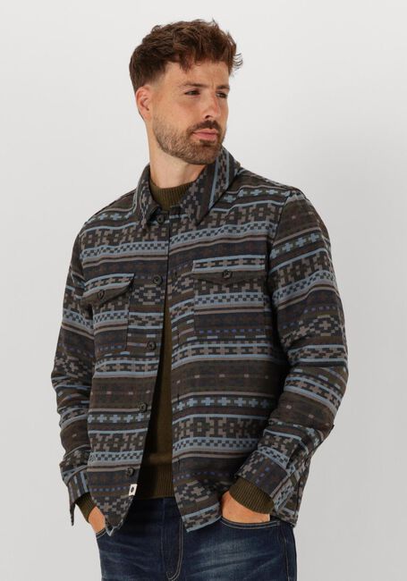 ANERKJENDT Surchemise AKOSCAR INKA OVERSHIRT en marron - large