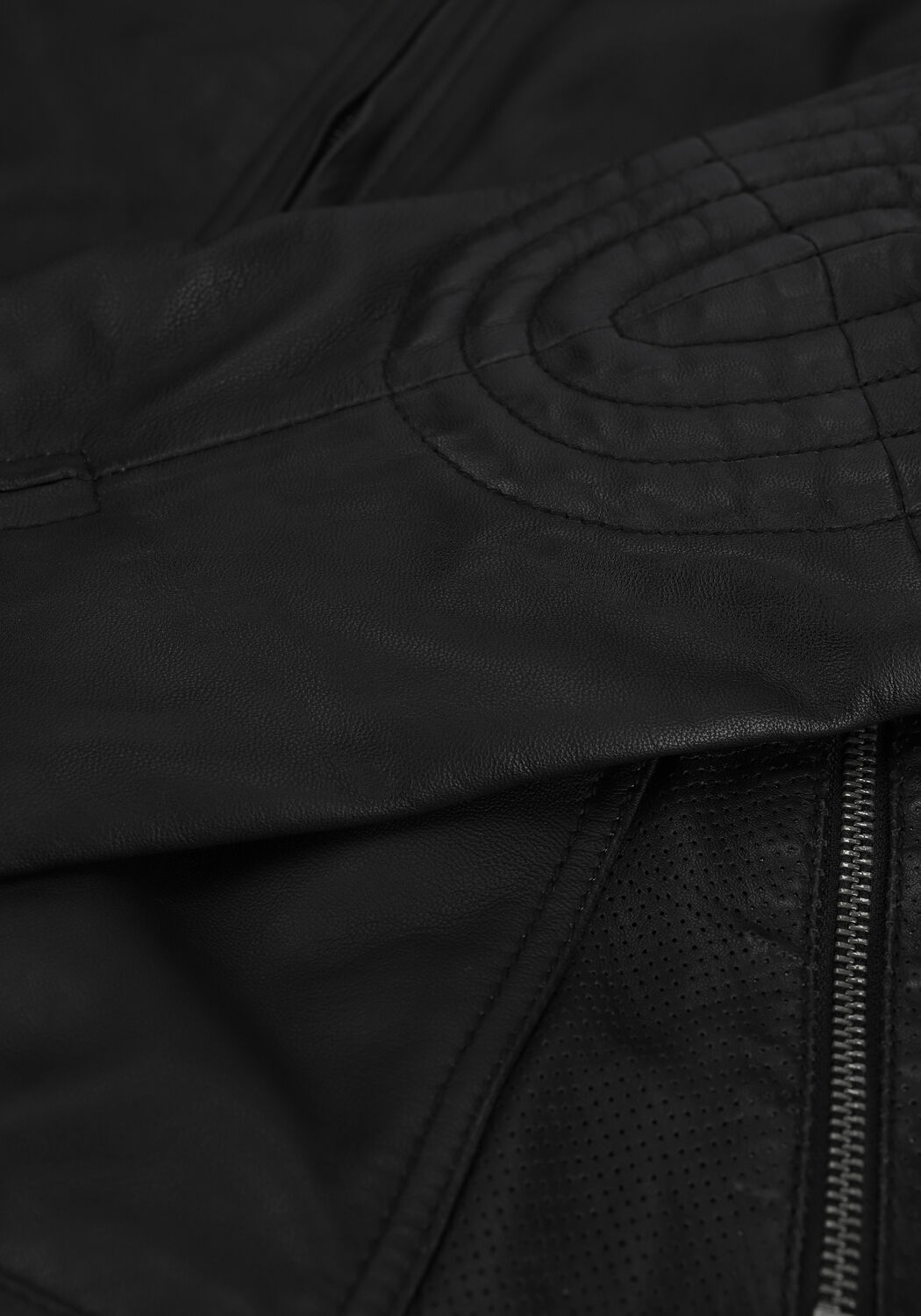 GOOSECRAFT Veste en cuir BIKER919 en noir - large