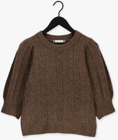 CO'COUTURE Pull PIXIE POINTELLE KNIT en taupe