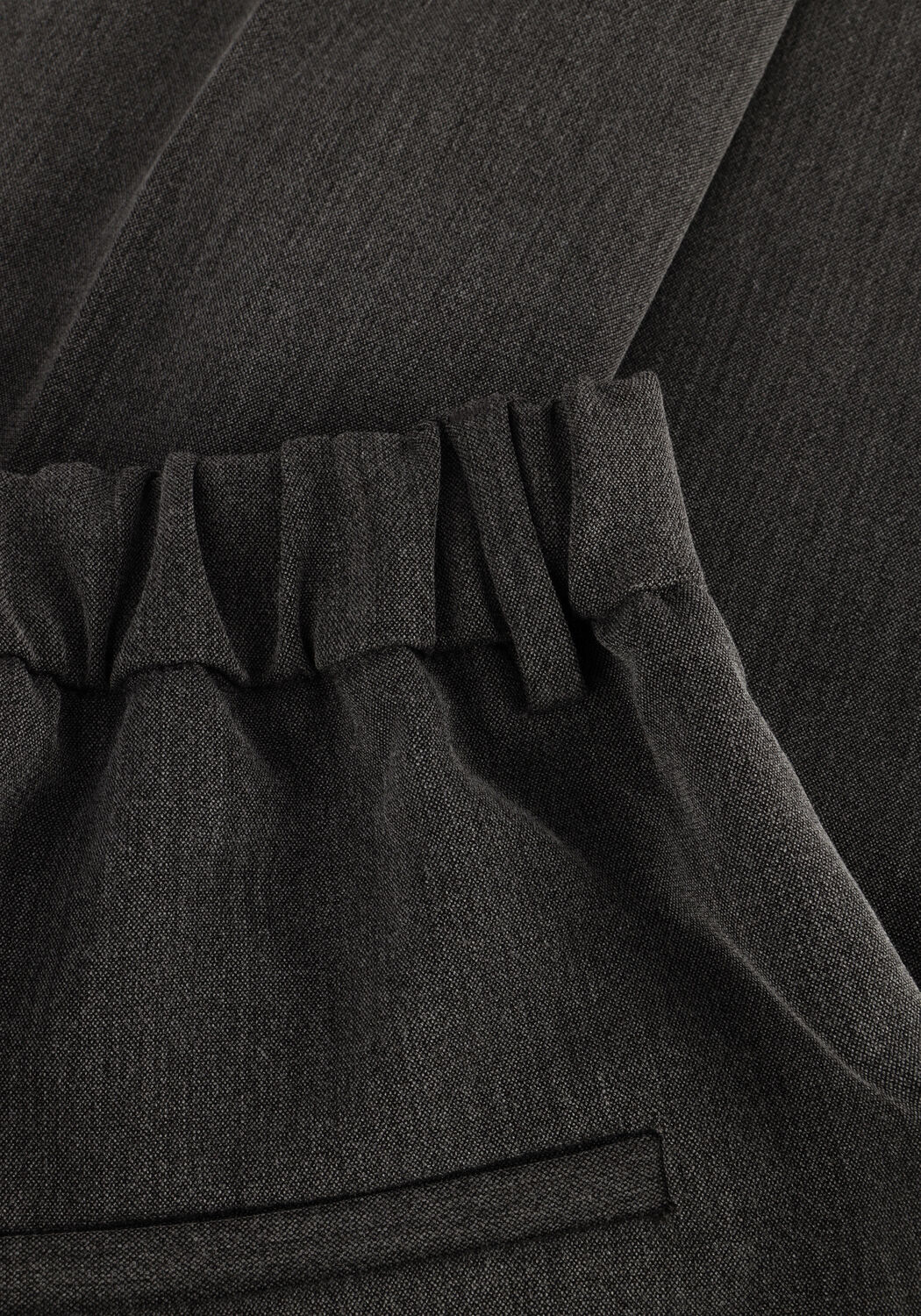 Donkergrijze Y.A.S. Pantalon YASLIKKA HW WIDE PANTS - large