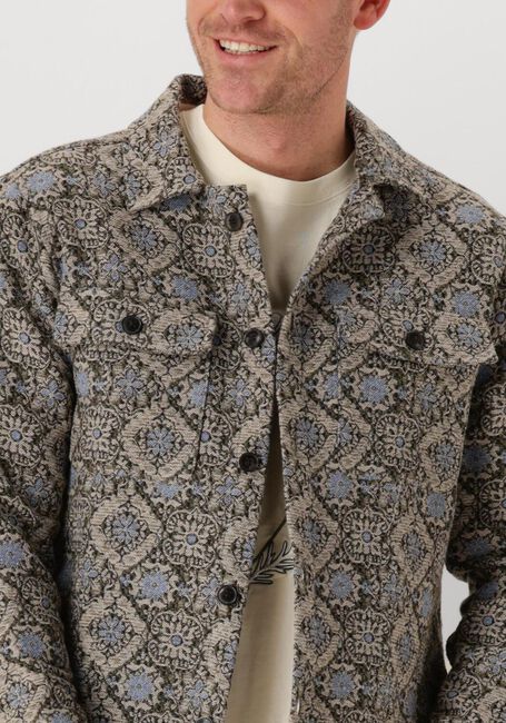 Blauwe ANERKJENDT Overhemden AKOSCAR JAQUARD OVER SHIRT - large
