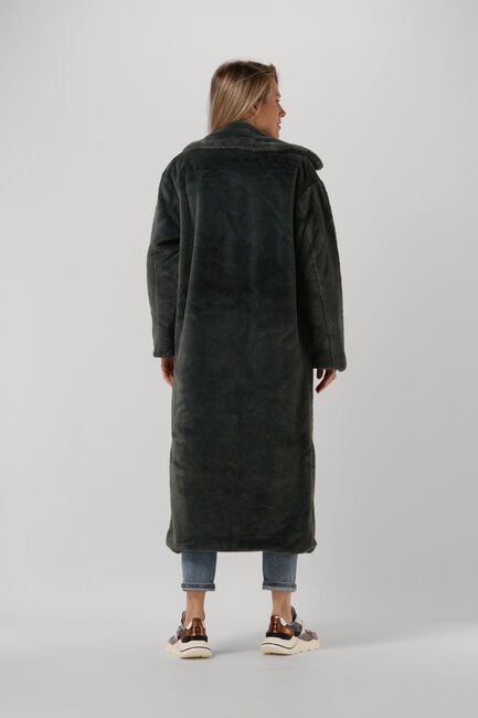 Donkergroene NOTRE-V Faux fur jas FUR LONG COAT - large