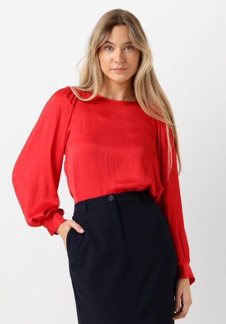 SUMMUM Haut TOP LONG SLEEVES SILKY TOUCH en rouge - large