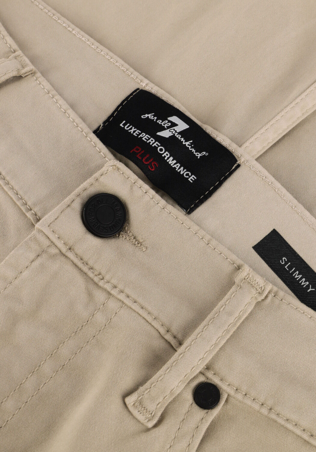 7 FOR ALL MANKIND Slim fit jeans 5-POCKET SLIMMY STRETCH SATEEN en beige - large