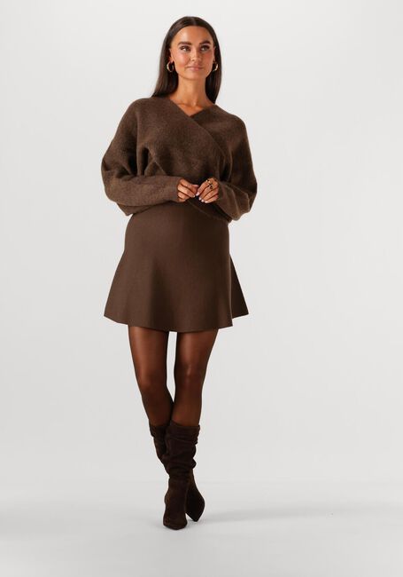 Bruine MSCH COPENHAGEN Trui MSCHZINELLE HOPE WRAP PULLOVER - large