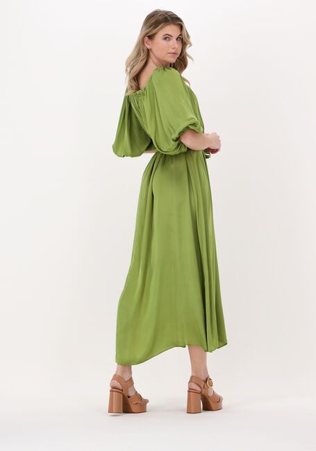 ACCESS Robe maxi OFF SHOULDER SATIN DRESS en vert - large