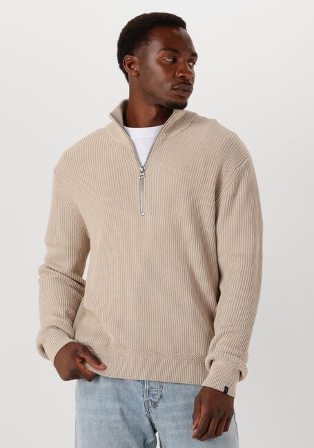BUTCHER OF BLUE Pull GALWAY HALF ZIP en beige - large