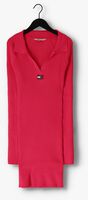 Roze TOMMY JEANS Mini jurk TJW COLLAR BADGE SWEATER DRESS