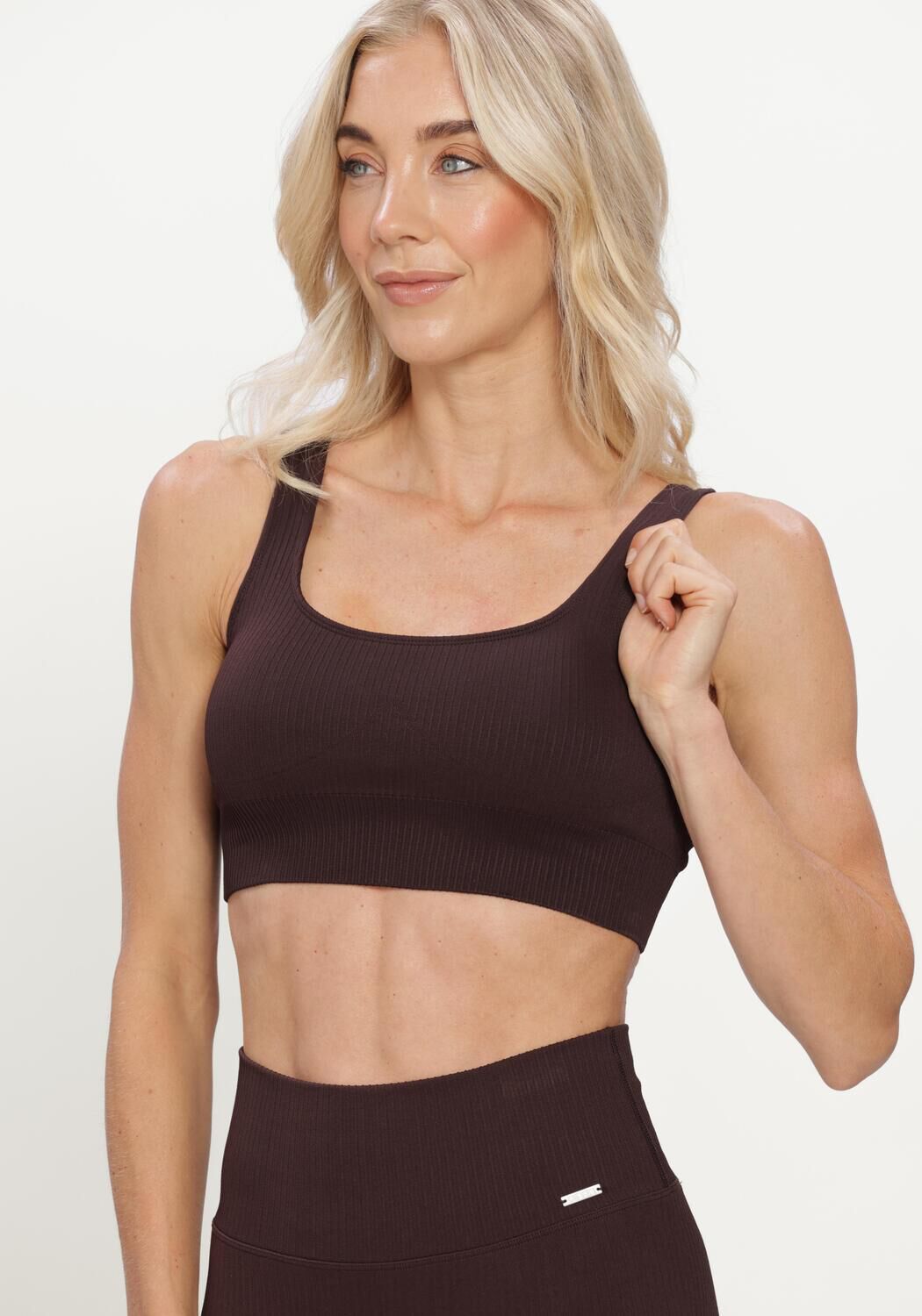 Bruine AIM'N Top RIBBED SEAMLESS BRA - large