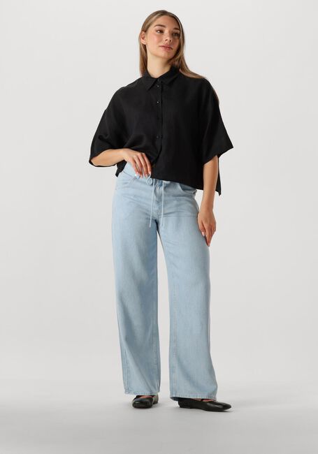 SECOND FEMALE Pantalon large IRVIN DENIM JEANS Bleu clair - large