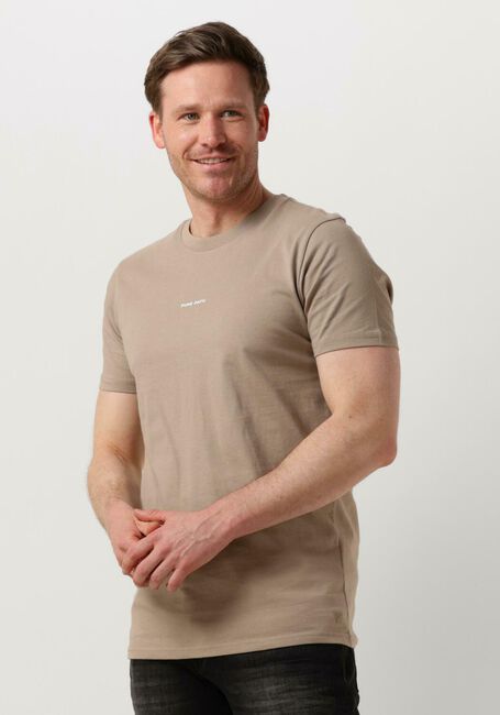 PURE PATH T-shirt TSHIRT WITH FRONT AND BACK PRINT en taupe - large