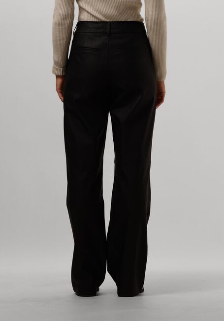 Zwarte MINUS Pantalon TASJA MID WAIST PU PANT - large