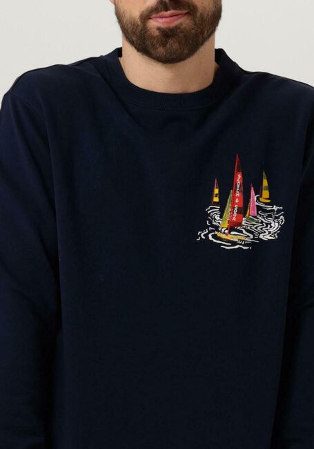 SCOTCH & SODA Pull FRONT BACK BOATING ARTWORK SWEATSHIRT en bleu - large