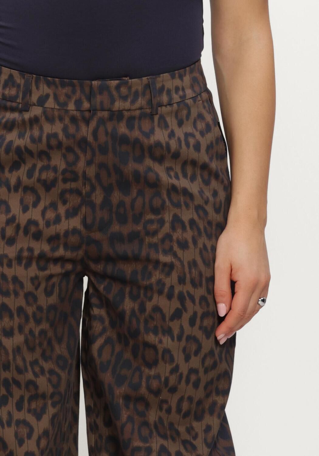 Zwarte ALIX THE LABEL Jeans LADIES WOVEN ANIMAL BARREL PANTS - large