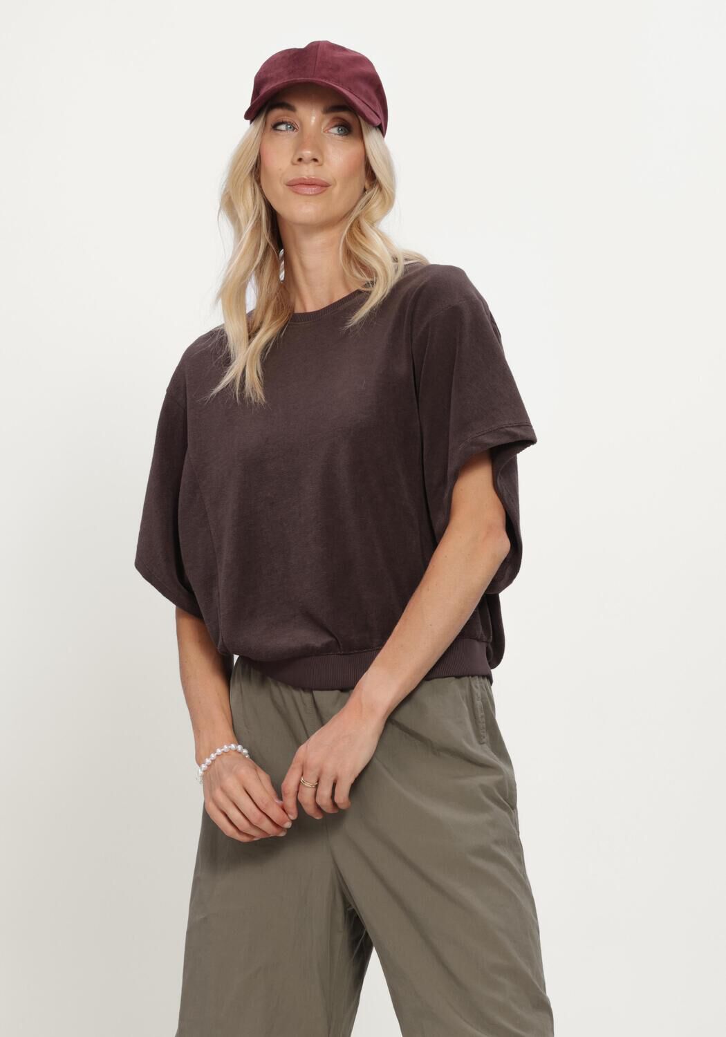 BY-BAR Haut NUKI SLUB TOP en marron - large