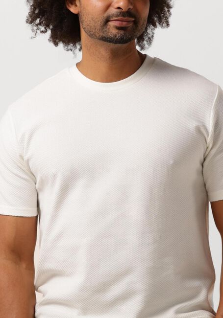 SELECTED HOMME T-shirt SLHMAURICE STRUCTURE SS O-NECK Blanc - large