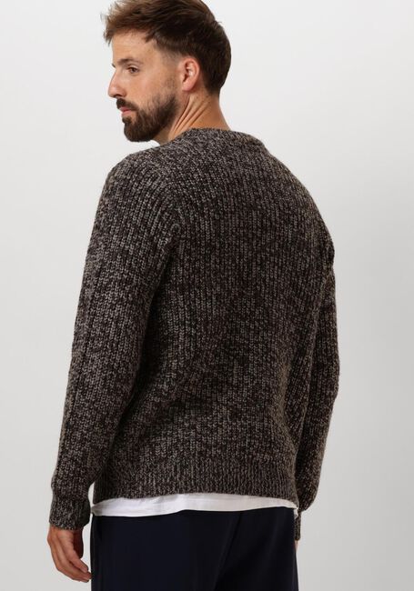 ANERKJENDT Pull AKSUNE HEAVY CREW KNIT en marron - large