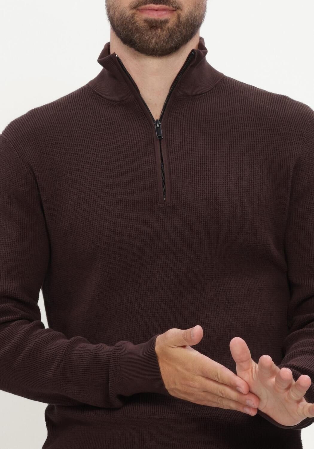 SAINT STEVE Pull DOMINIC-S en marron - large