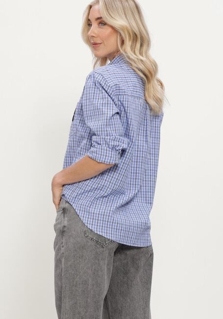 HAUTE L'AMITI&Eacute; CONTRAST COLOR CHECK SHIRT Blouses en bleu - large