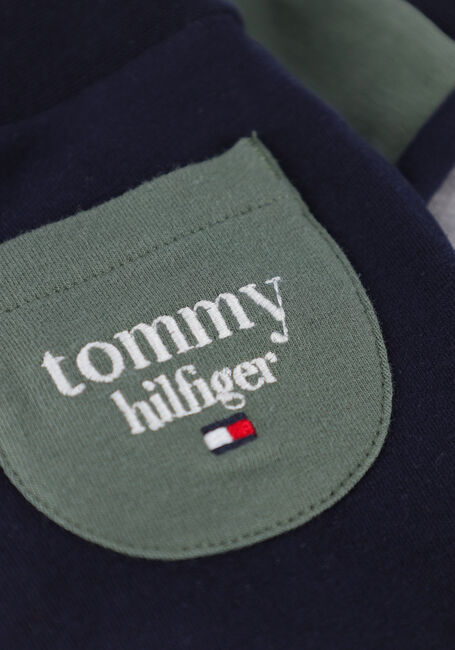 TOMMY HILFIGER  BABY LOGO COLORBLOCK CREWNECK en vert - large