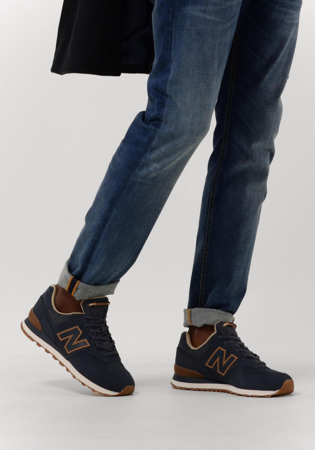 NEW BALANCE Baskets basses ML574 en bleu - large