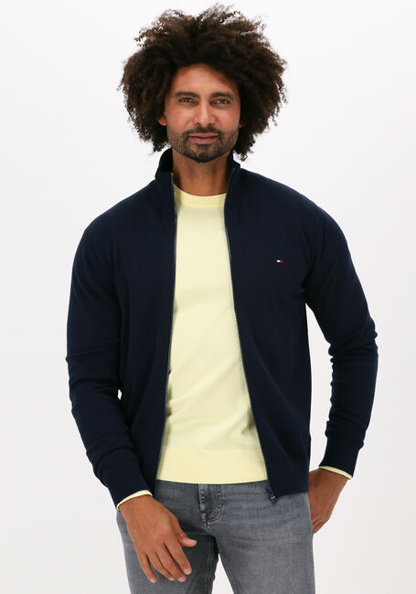 Gezamenlijke selectie Datum Krimpen Donkerblauwe TOMMY HILFIGER Vest 1985 ZIP THROUGH | Omoda