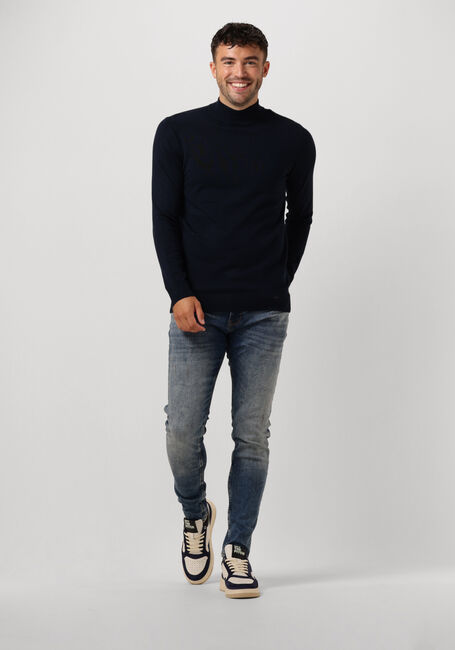 PUREWHITE Pull ESSENTIAL KNIT MOCKNECK LS Bleu foncé - large
