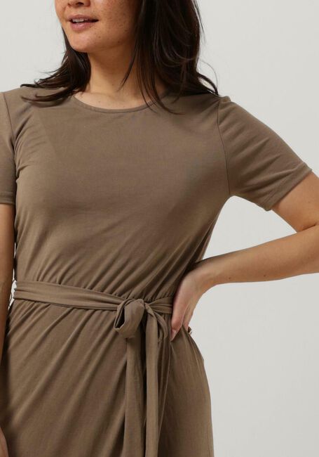OBJECT Robe midi OBJANNIE NADIA S/S DRESS en marron - large