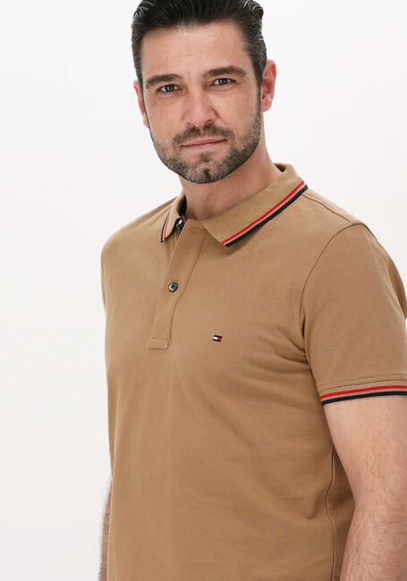 TOMMY HILFIGER Polo TIPPED HILFIGER PLACKET SLM POLO Kaki - large