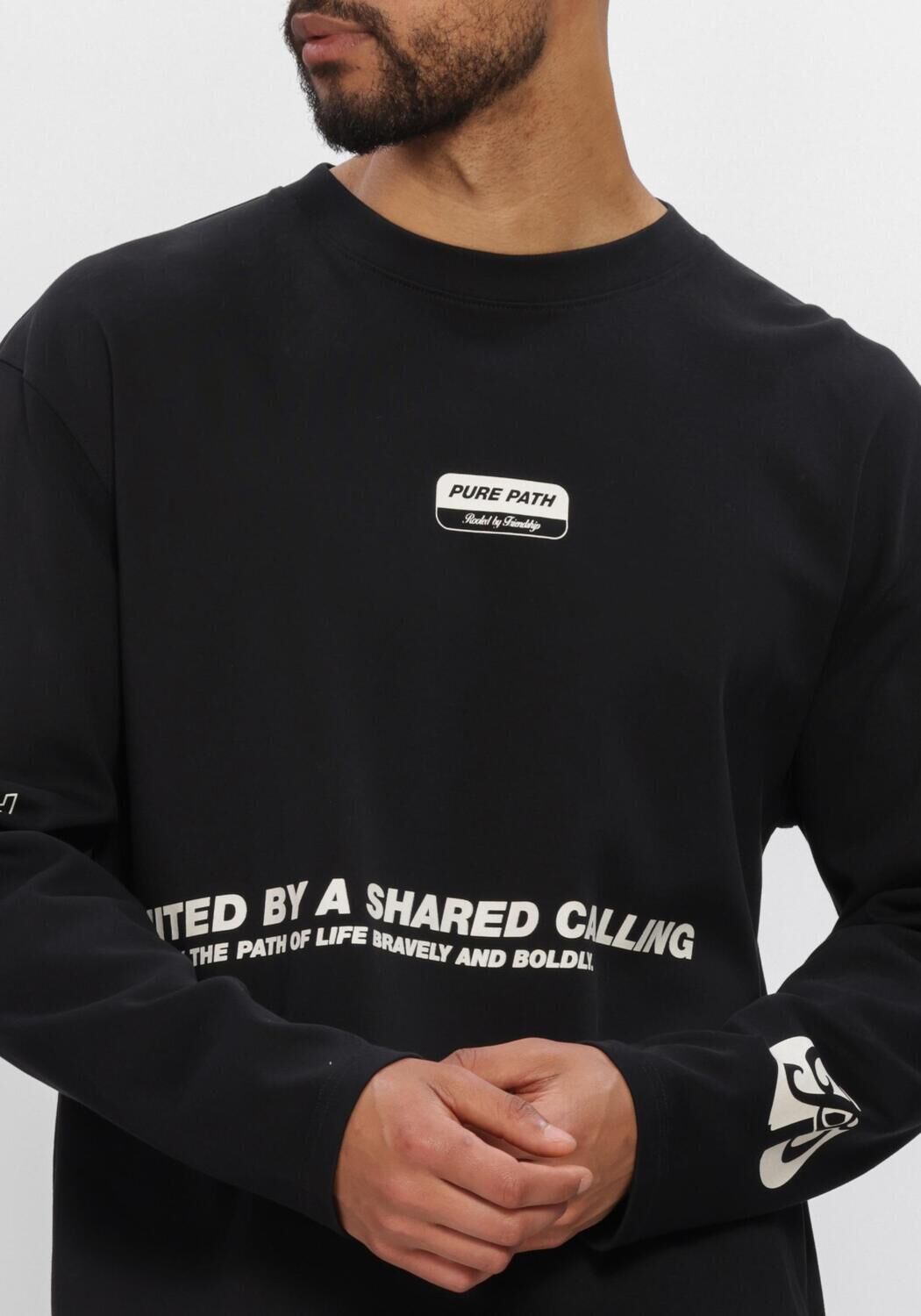 PURE PATH T-shirt UNITED LONGSLEEVE en noir - large