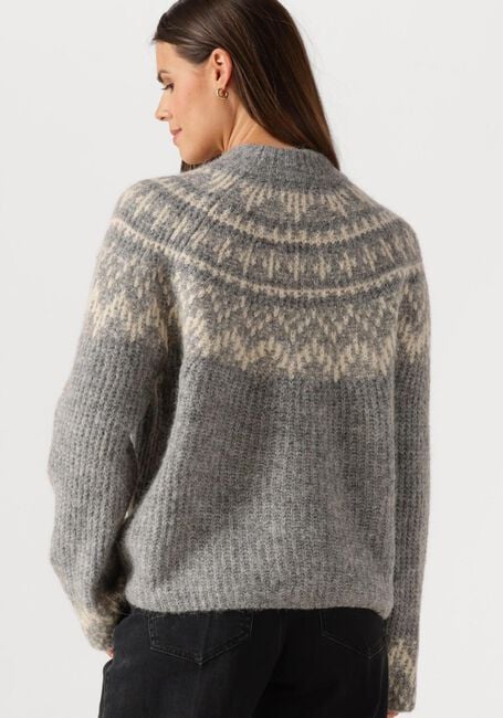 Grijze Y.A.S. Trui YASLIRI LS KNIT PULLOVER - large