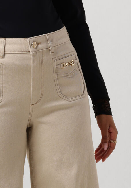 Beige MOS MOSH Wide jeans COLETTE SHIMMER PANTS - large