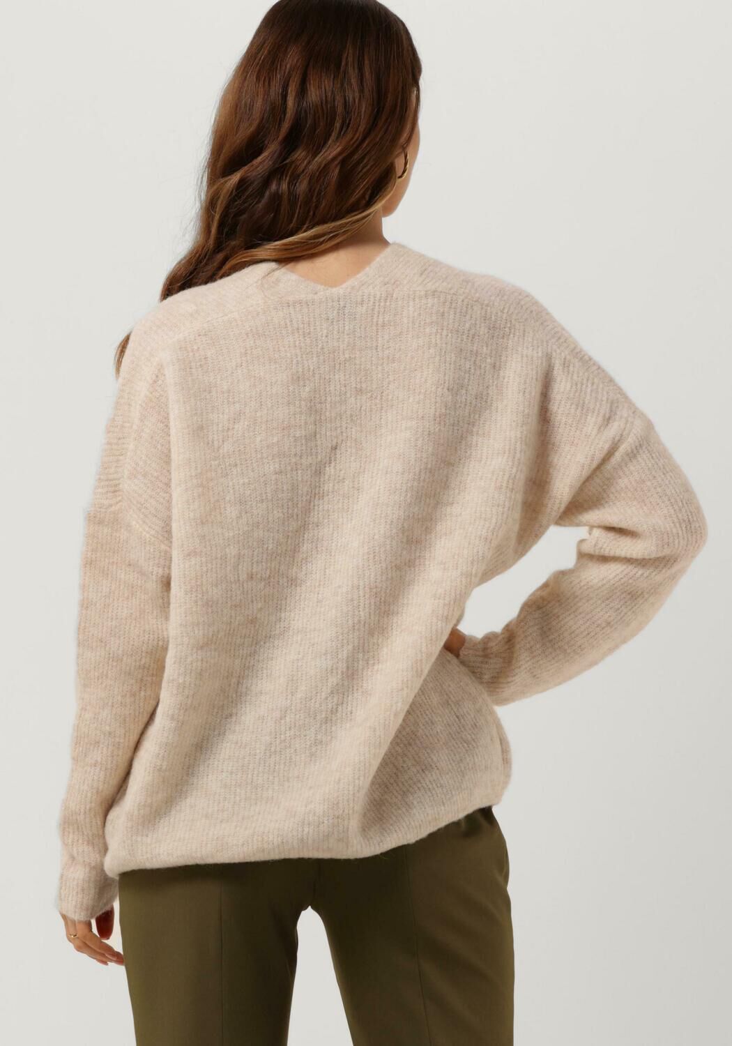 ecru mos mosh trui thora v neck knit