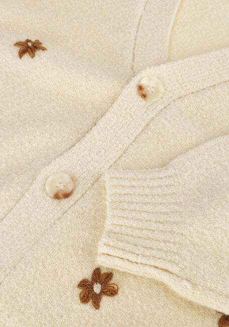 RYLEE + CRU Gilet BOXY CROP CARDIGAN FLOWERS en beige - large