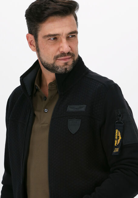 PME LEGEND Gilet ZIP JACKET STRUCTURE SWEAT en noir - large