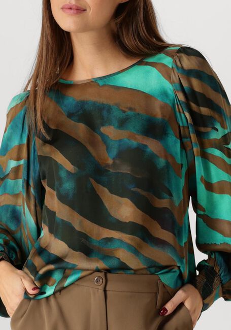 SUMMUM Haut TOP PAINTED TIGER en bleu - large