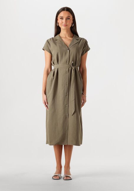 MOS MOSH Robe midi MMNELLI ALEXIS DRESS Kaki - large