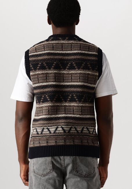 FORÉT Spencer CONE JACQUARD VEST Bleu foncé - large