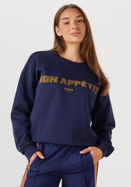 POM AMSTERDAM Chandail SWEATER - BON APPETIT Bleu foncé - large