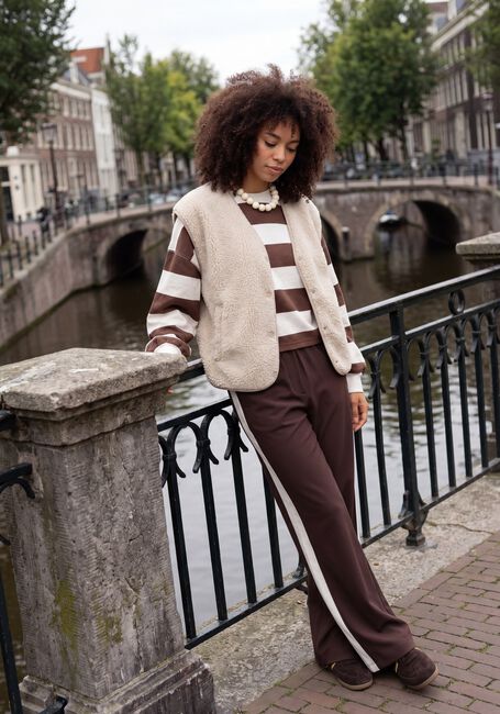CATWALK JUNKIE Haut OVERSIZED STRIPED LONG SLEEVE en marron - large