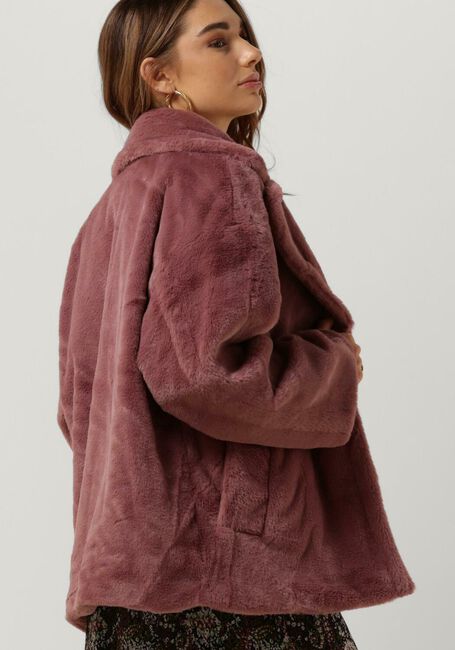 Roze NOTRE-V Faux fur jas FUR COAT SHORT - large