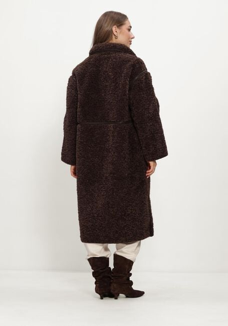 NEO NOIR Manteau Teddy SENTA FAUX FUR COAT en marron - large