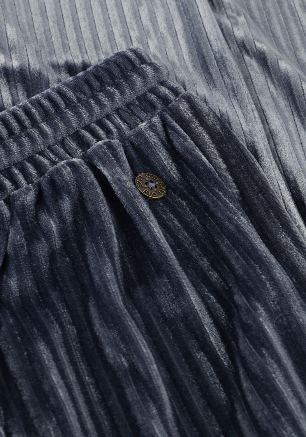 Donkergrijze LIKE FLO Wijde broek FEM FLO VELVET - large