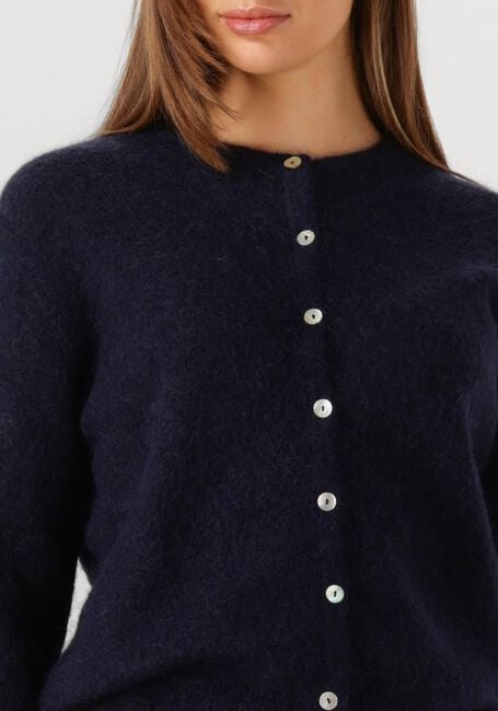 Donkerblauwe STUDIO ANNELOES Trui BIBI MOHAIR CARDIGAN - large