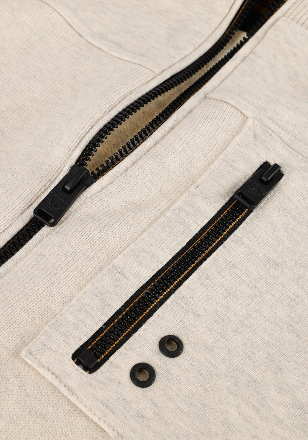 Beige PME LEGEND Vest ZIP JACKET KNIT SWEAT COMBINATION - large