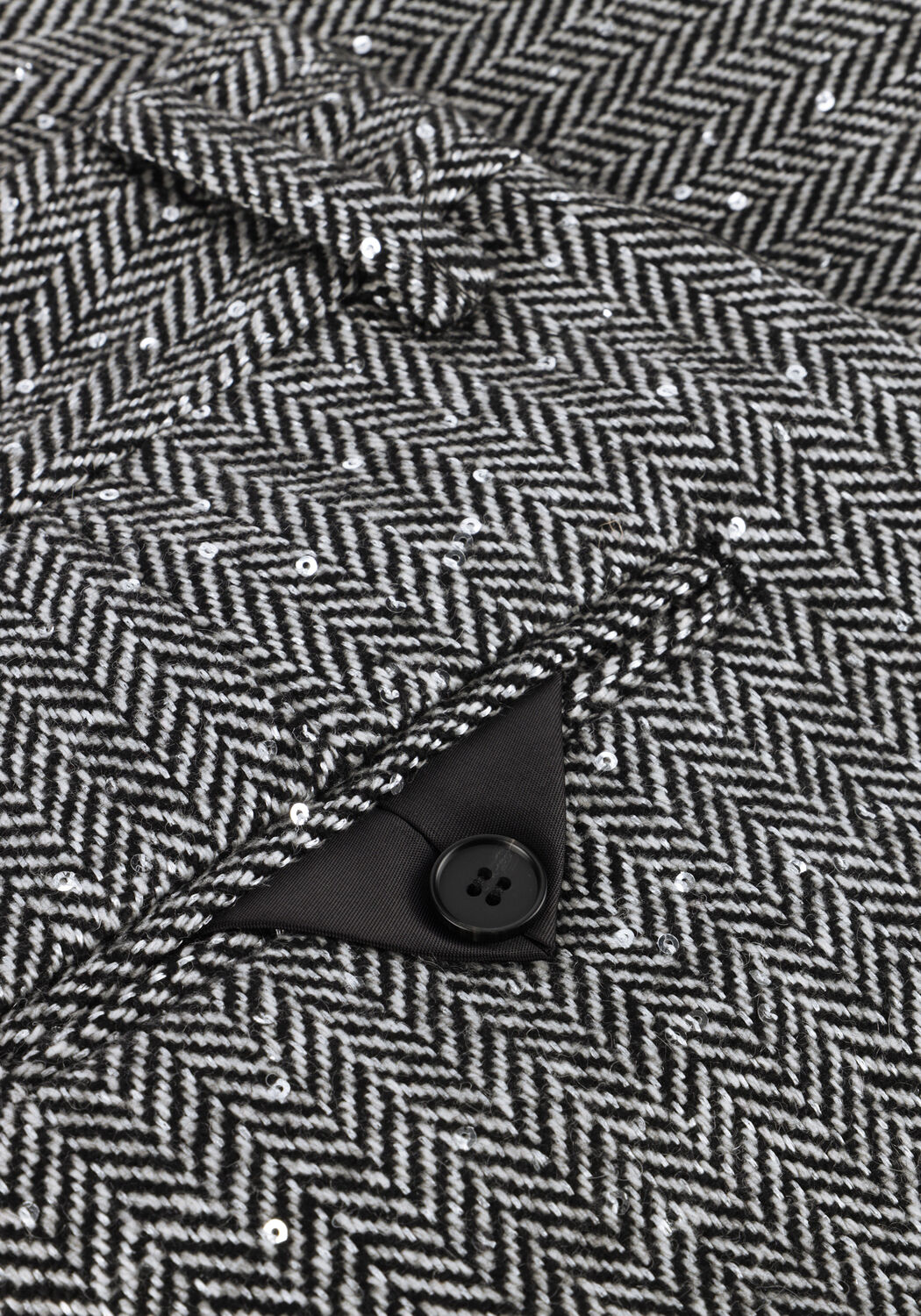 HAUTE L'AMITI&Eacute; Mini-jupe HERING SEQUIN CROP SKIRT en gris - large