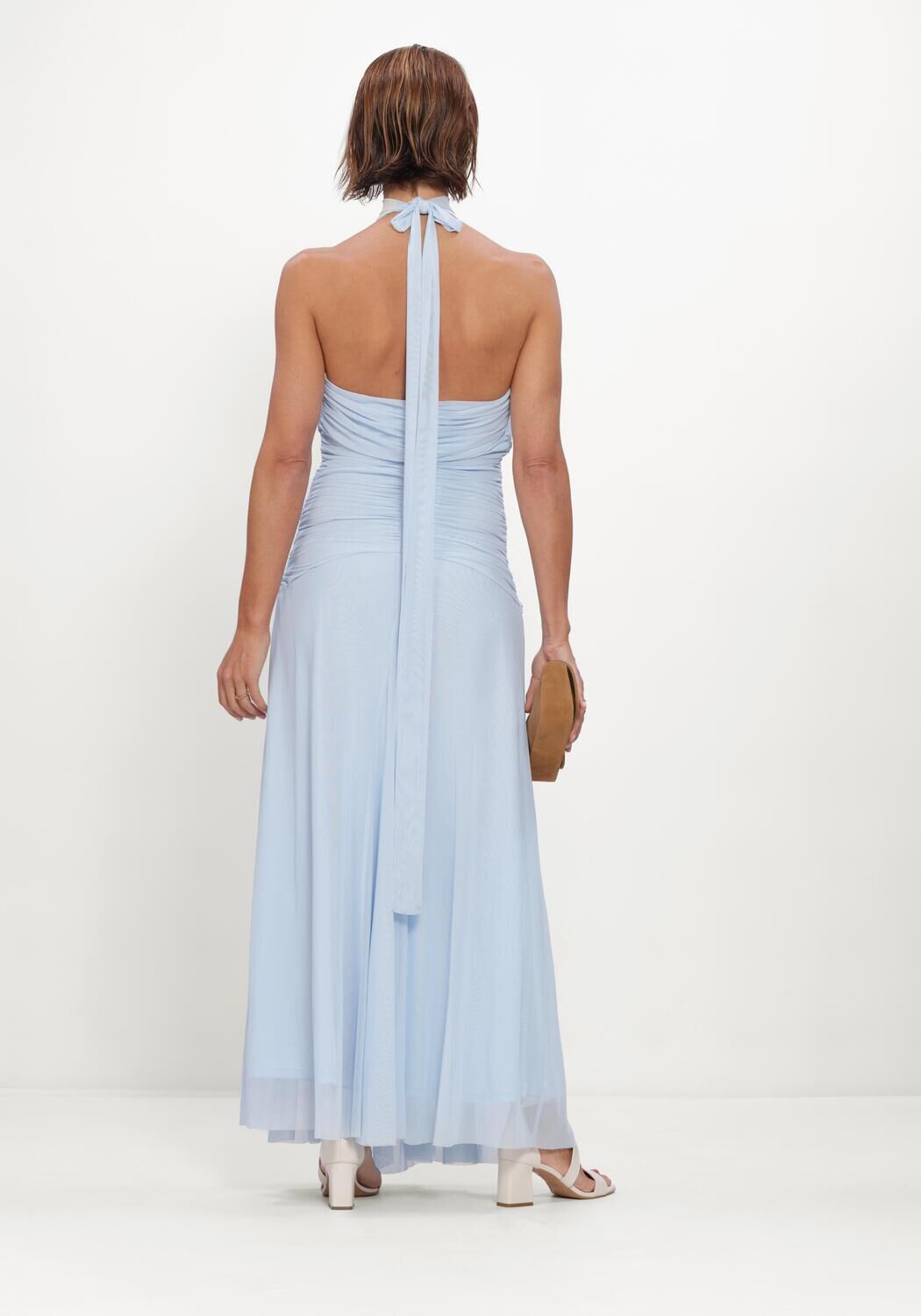 NEO NOIR Robe maxi LISSETH MESH DRESS Bleu clair - large