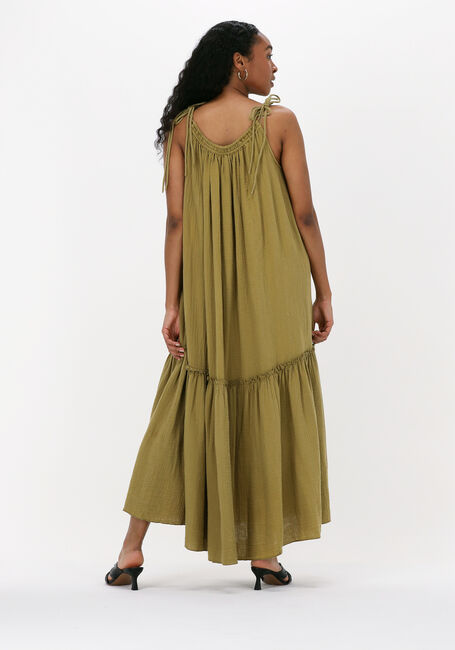 LEON & HARPER Robe maxi RAIA TC202 PLAIN Olive - large