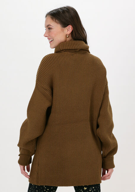 RIANNE MEIJER x NA-KD Pull HIGH NECK RIBBED SWEATER en marron - large